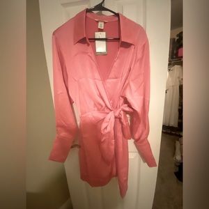 H&M wrap shirt dress.